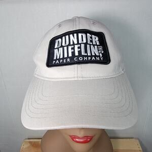 The Office Beige Snap Back Hat "Dunder Mifflin Inc"